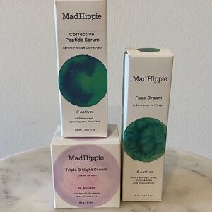 Mad Hippie Corrective Peptide Serum and Face Cream Trio.New in Box!